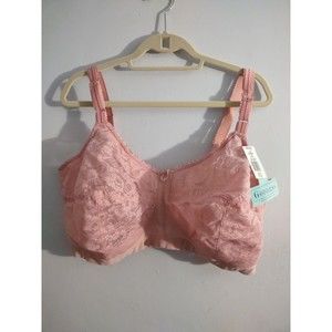 Goddess Bra Alice 46F Wire Free Soft Cup Lace Petal Pink NWT Full